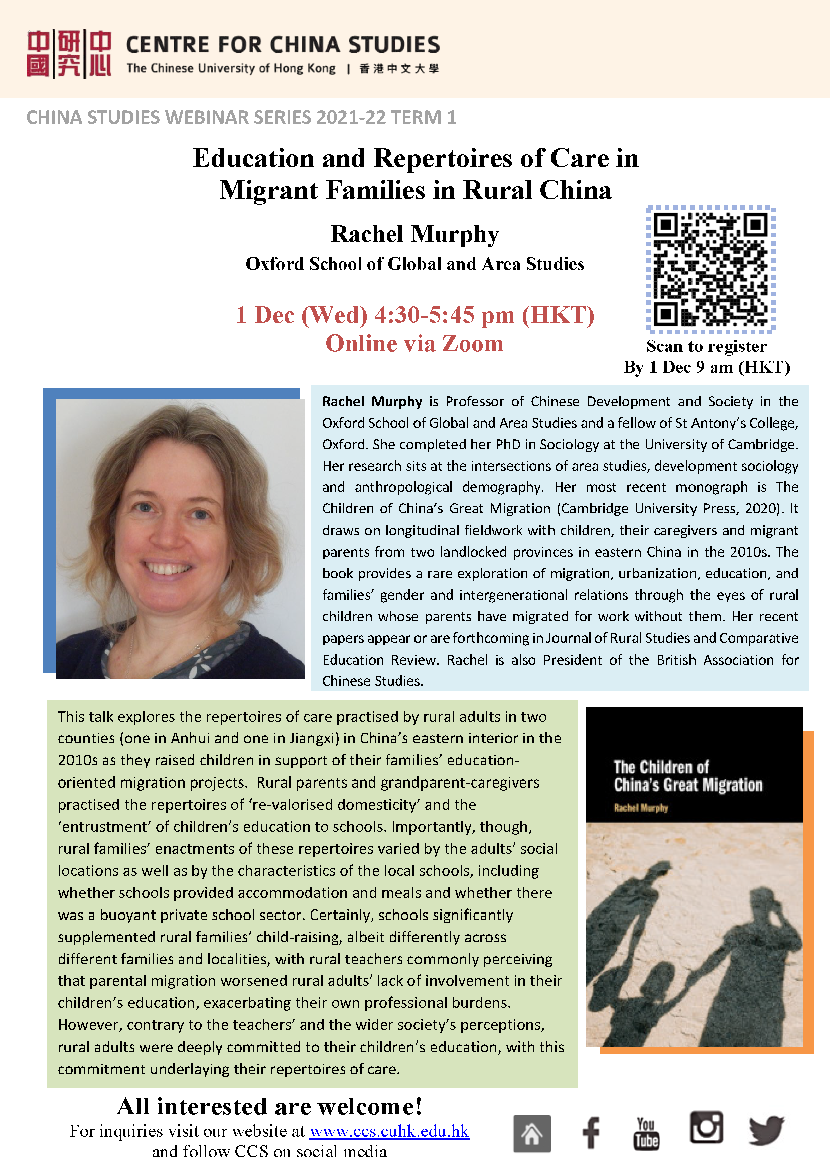 Webinar: “Education and Repertoires of Care in Migrant Families in ...